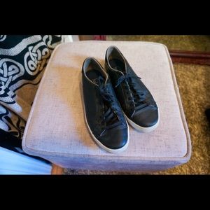 Cole Haan Margo Lace Up Leather Sneakers - Black